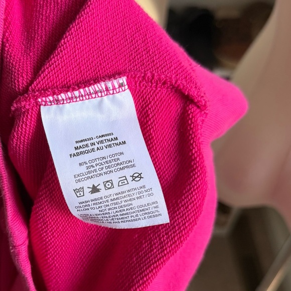 Nike Hot Pink Fucsia Sportswear Varsity Quarter Zip Sweatshirt Size Medium - Picture 10 of 10